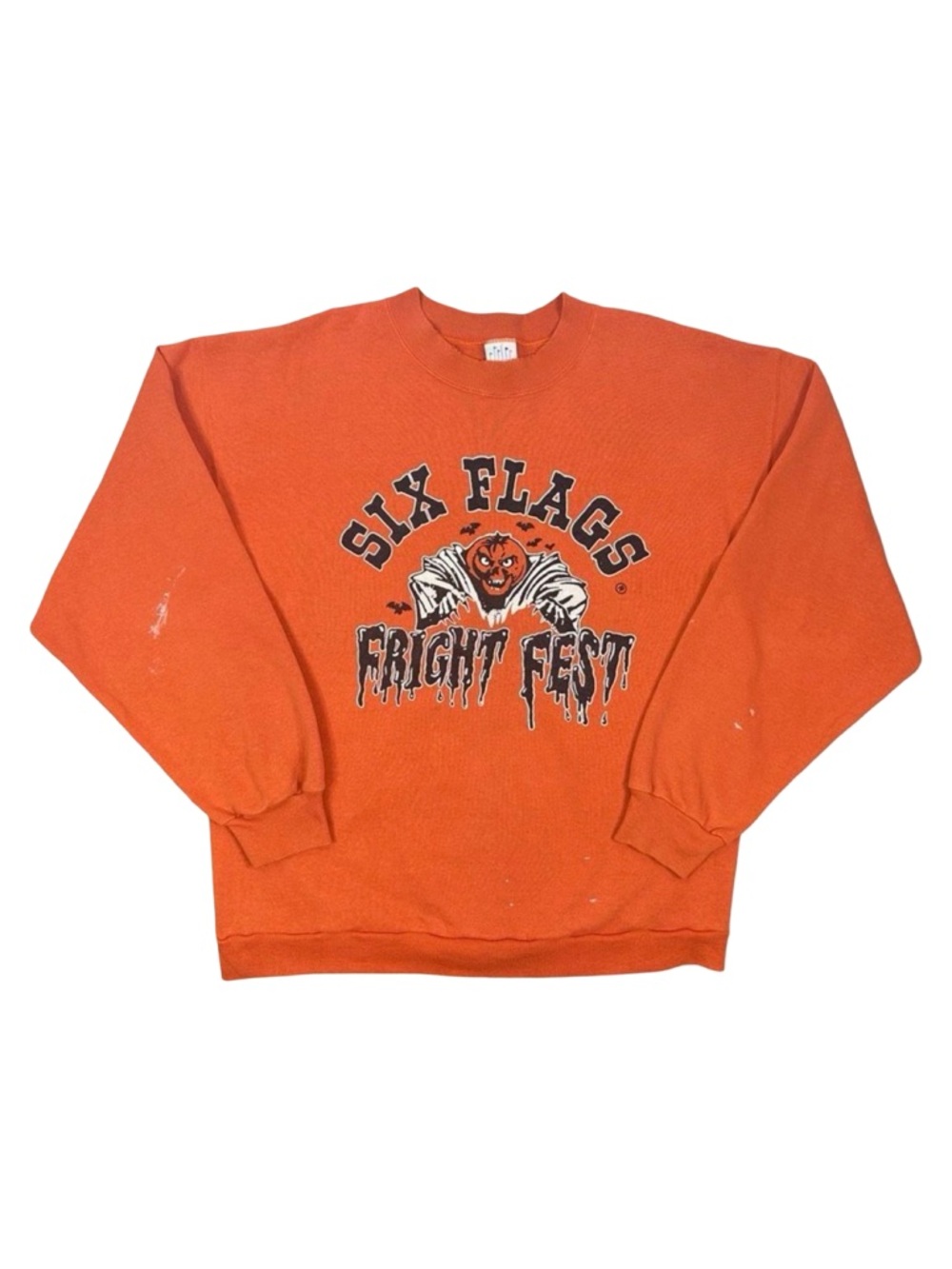 Vintage Six Flags Theme Parks Six Flags Fright Fest Crew Neck Sweatshirt